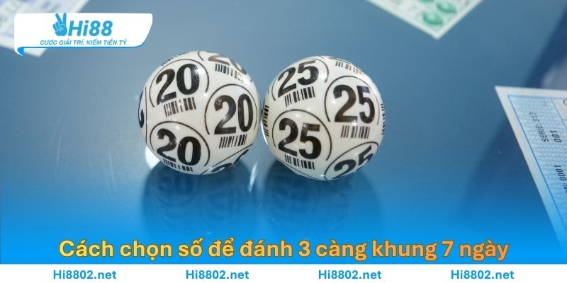 Cách chọn số để đánh 3 càng khung 7 ngày