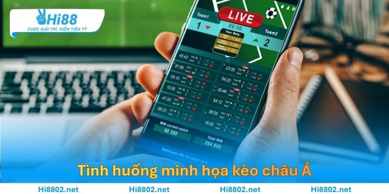 Tình huống thực tế minh họa kèo châu Á trong một trận nổi bật.